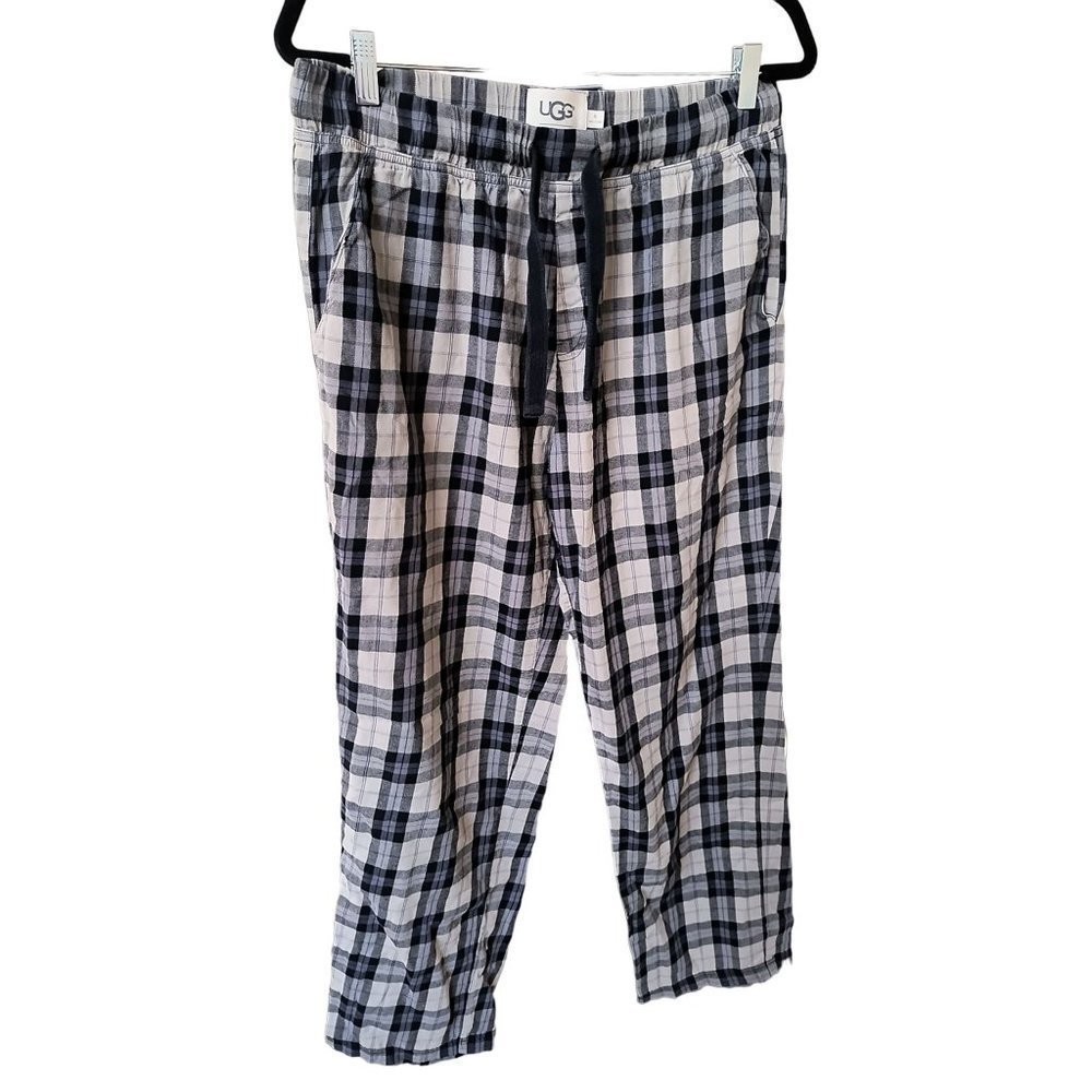 Ugg Men's Grant Pajama Pants Blue Plaid Size Extra‎ Large XL